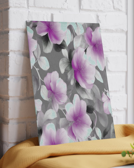 Purple Blossom Floral Bunch Glass Cutting Board, 8" x 11"