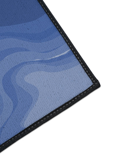 Deep Blue Wavey 18" x 27" Heavy Duty Floor Mat