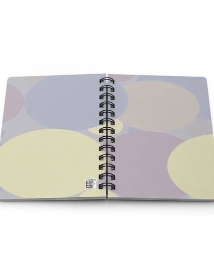 Pastel Soft Blue and Soft White Patches Spiral Bound Journal, 5" x 7" 150 pages