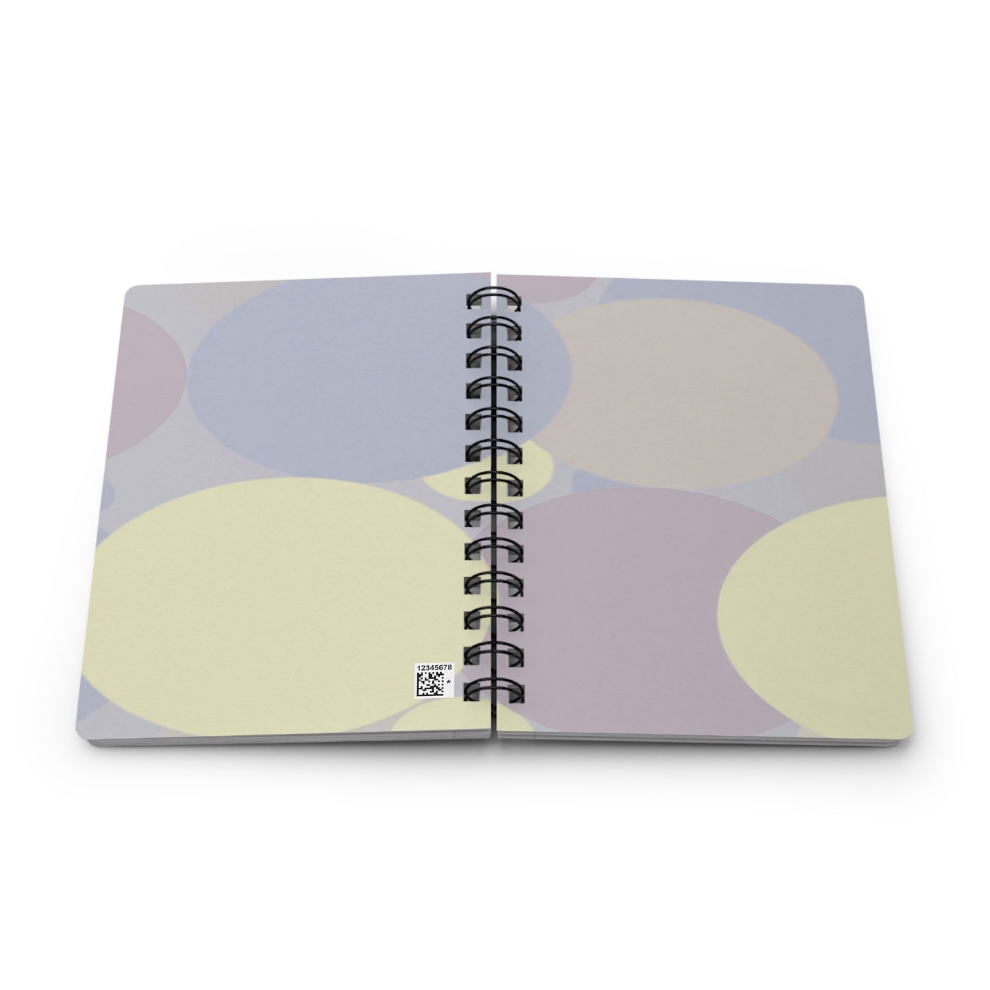 Pastel Soft Blue and Soft White Patches Spiral Bound Journal, 5" x 7" 150 pages