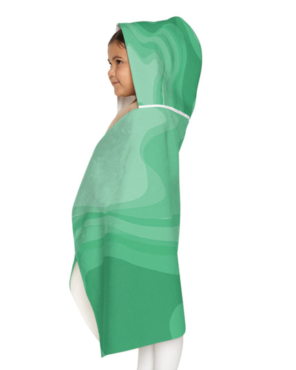 Mint Green Wavey Youth Hooded Towel, 24" x 48"