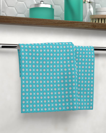 Tif Green Star-crossed Bodies Face Towel, 13" x 13"