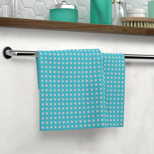 Tif Green Star-crossed Bodies Face Towel, 13" x 13"
