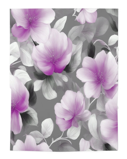 Purple Blossom Floral Bunch Baby Swaddle 30″×40″ Blanket