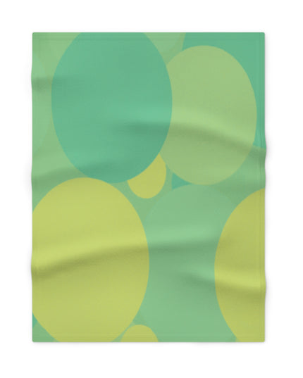 Pastel Green Patches Soft Fleece Baby Blanket, 30" x 40"