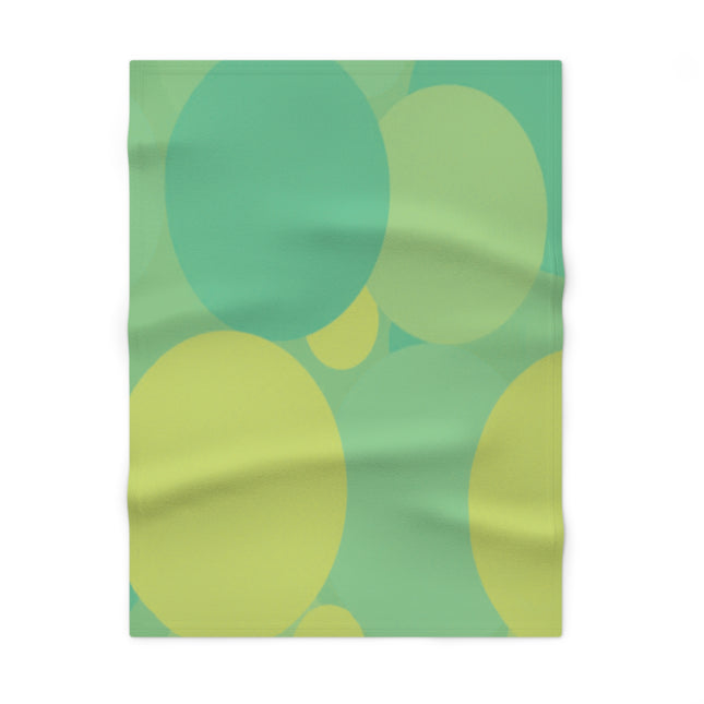 Pastel Green Patches Soft Fleece Baby Blanket, 30" x 40"