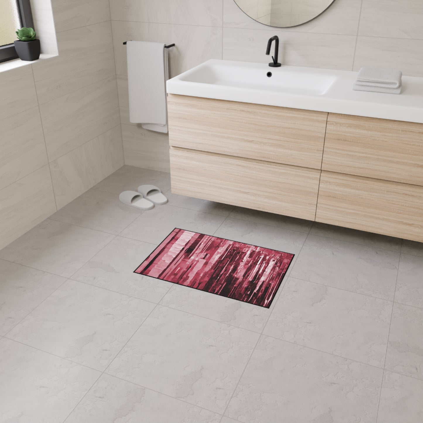 Striped Ruby 18" x 27" Heavy Duty Floor Mat
