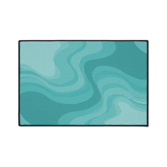 Tif Green Wavey 18" x 27" Heavy Duty Floor Mat