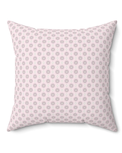 Pink Mornings Star-crossed Bodies Faux Suede Square Pillow, 20" x 20"