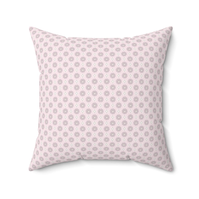 Pink Mornings Star-crossed Bodies Faux Suede Square Pillow, 20" x 20"