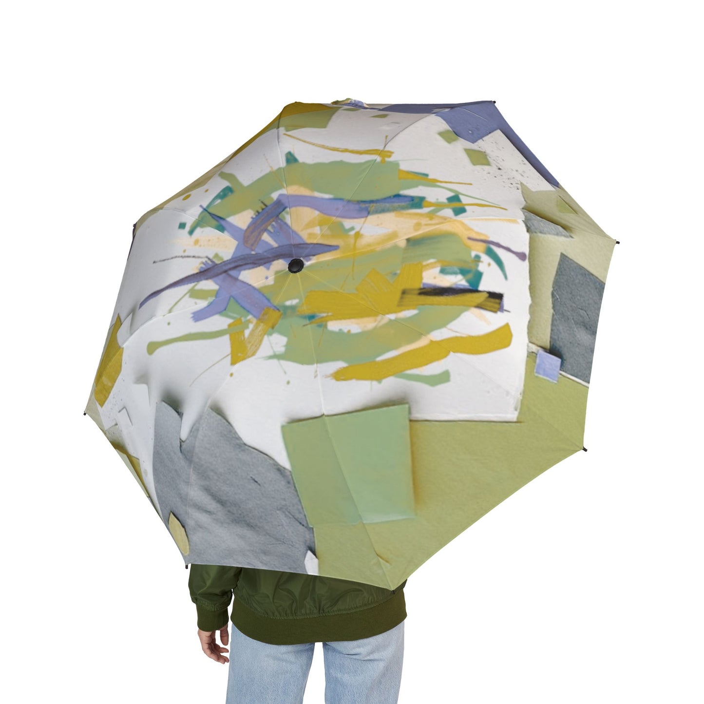 Lemongrass Paper Paint Foldable Umbrella - Compact & Chic