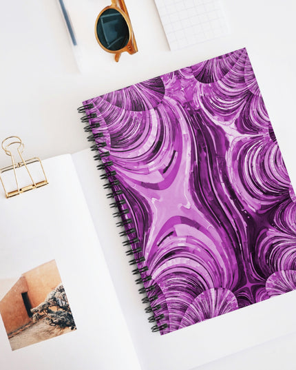 Uzi Spiral Powder Lavender Spiral Notebook - Ruled Line, 6" x 8", 118 pages