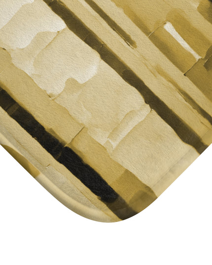 Striped Light Brown 34" x 21" Bath Mat