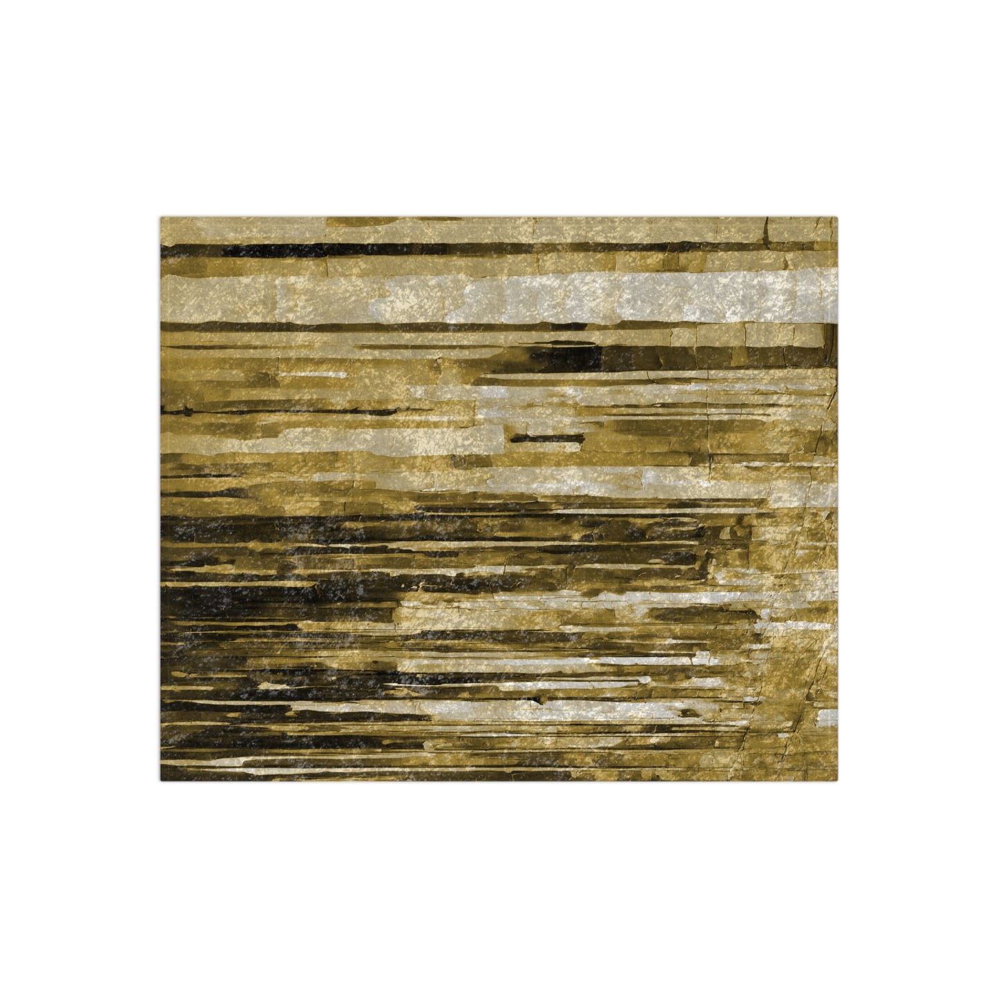 Striped Light Brown 50" x 60" Crushed Velvet Blanket