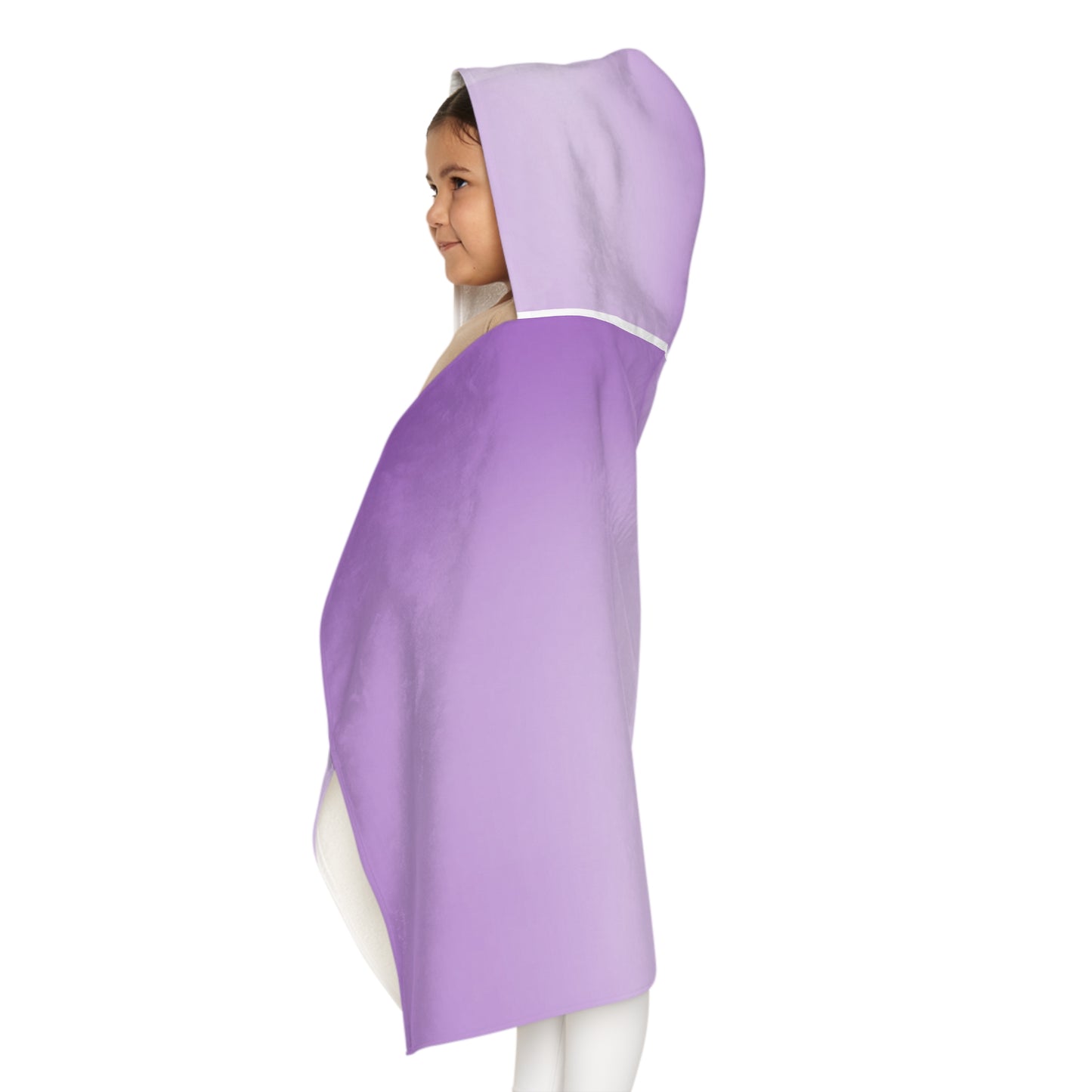 Soft Lavender Fade Youth Hooded Towel, 24" x 48"
