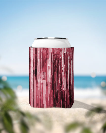 Striped Ruby 12 oz Can Cooler Sleeve