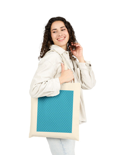 Blue Green Star-crossed Bodies Cotton Canvas Tote Bag
