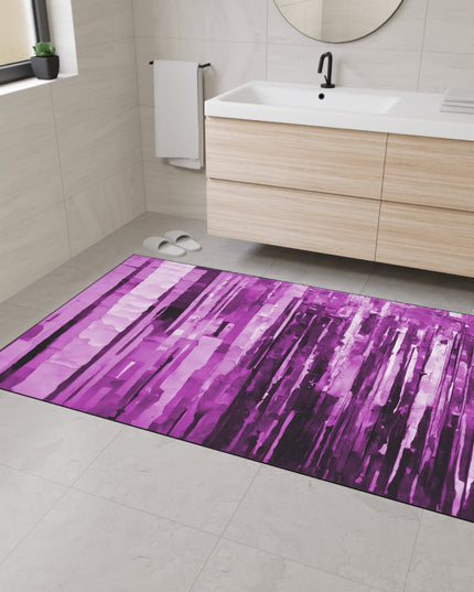 Striped Powder Lavender 48" x 72" Heavy Duty Floor Mat