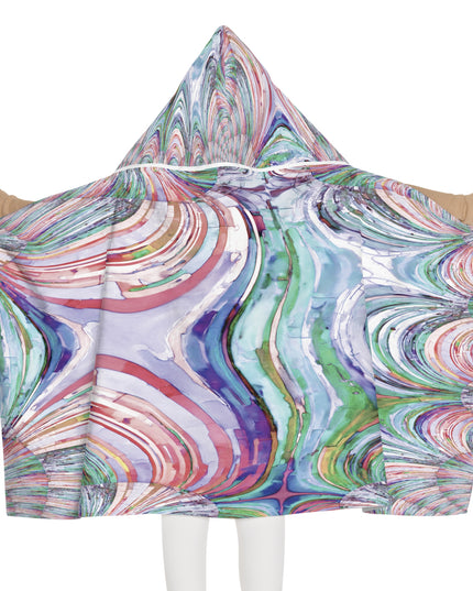 Uzi Spiral Pastels Youth Hooded Towel, 24" x 48"