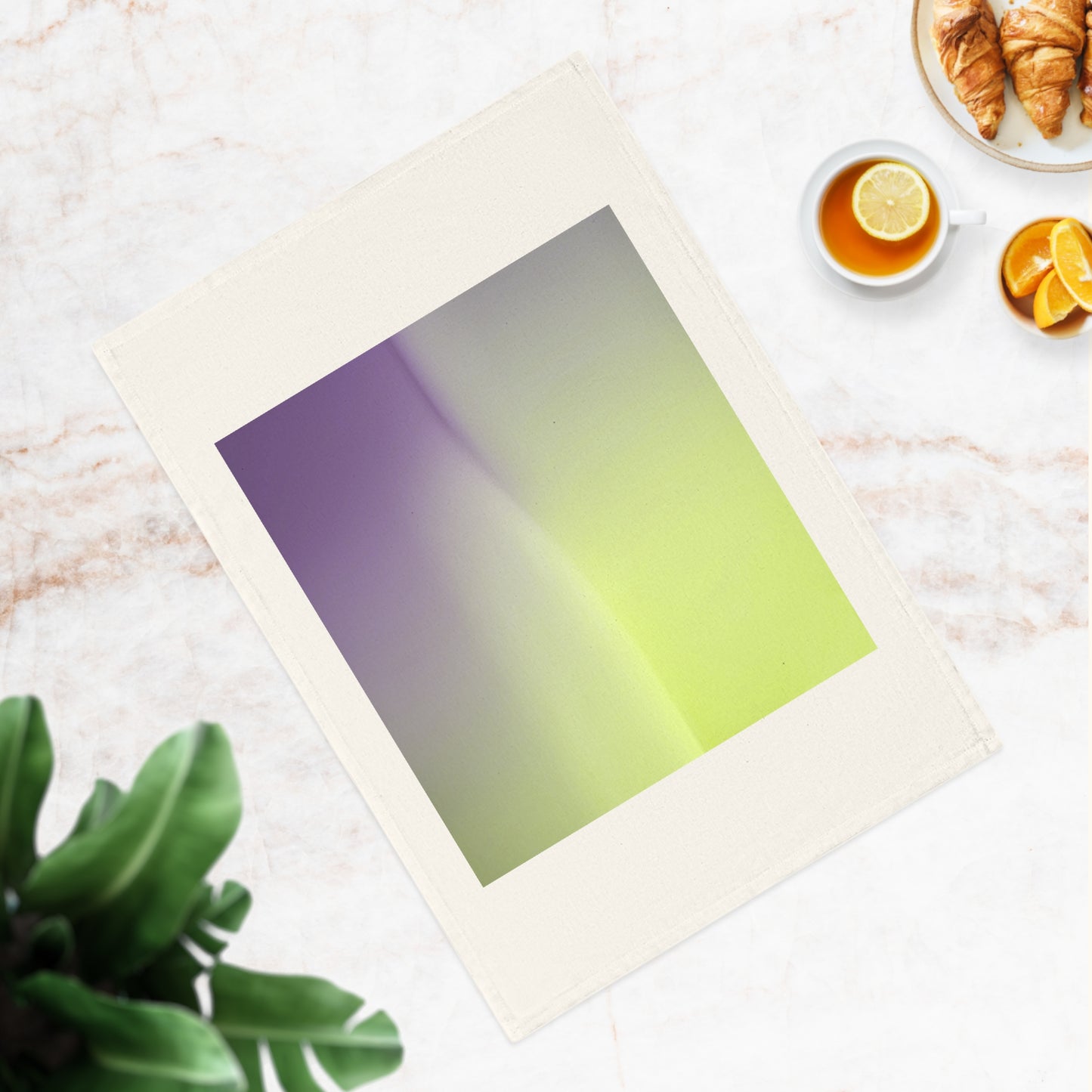 Purple Golden Fade 19.6" x 27.5" Cotton Tea Towel
