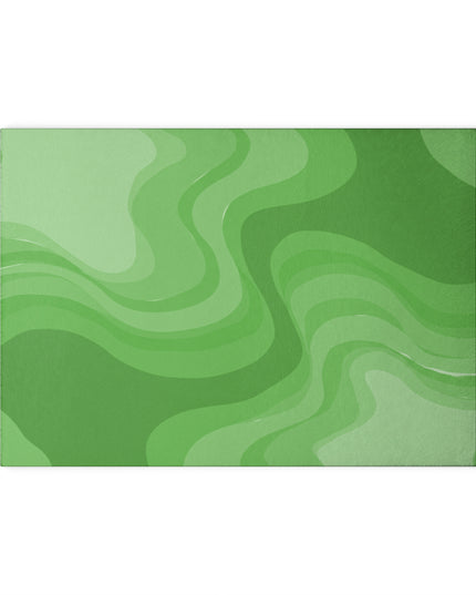 Greenie Meanie Wavey 8" x 11" Glass Cutting Board