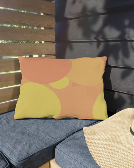 Pastel Bright Oranges Patches 20" x 14" Outdoor Pillow