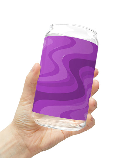 Wavey Purple Wavey Sipper Glass, 16oz