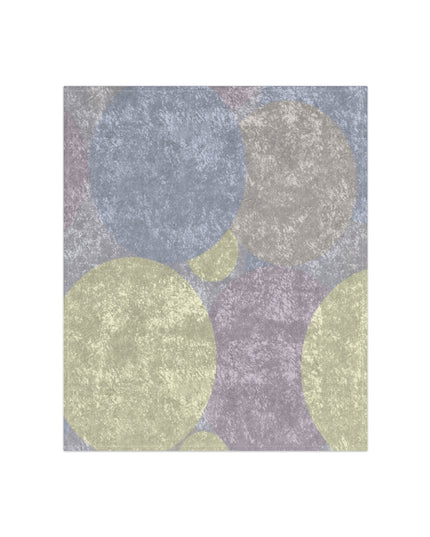 Pastel Soft Blue and Soft White Patches 50" x 60" Crushed Velvet Blanket