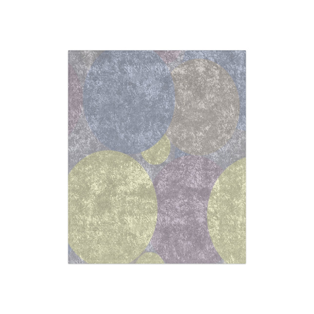 Pastel Soft Blue and Soft White Patches 50" x 60" Crushed Velvet Blanket