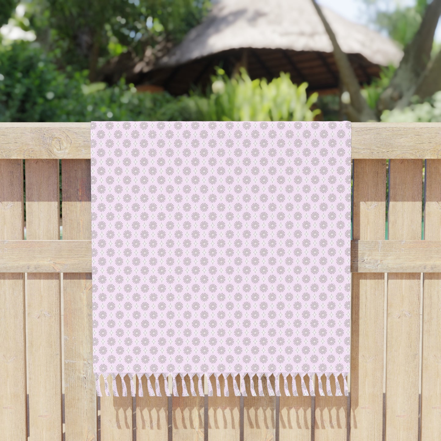 Pink Mornings Star-crossed Bodies Boho Beach Cloth, 38" × 81"