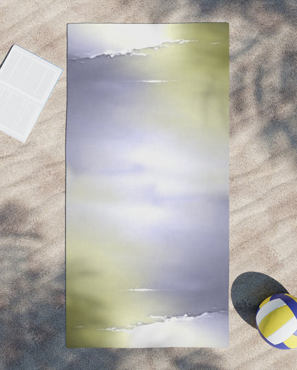 Lavender Sea Golden Fog Beach Towel, 30" x 60"
