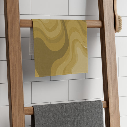 Brown Wavey Rally Towel, 11" x 18"