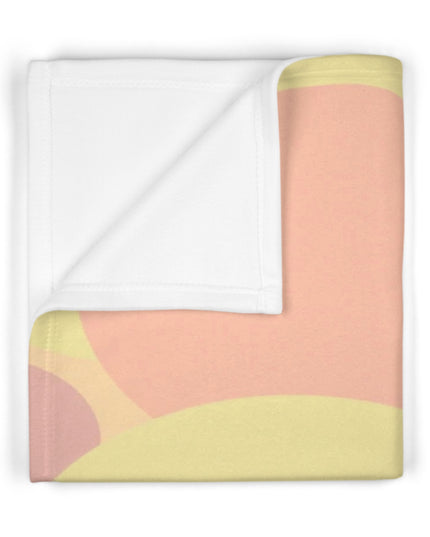 Pastel Hot Peach Patches Soft Fleece Baby Blanket, 30" x 40"