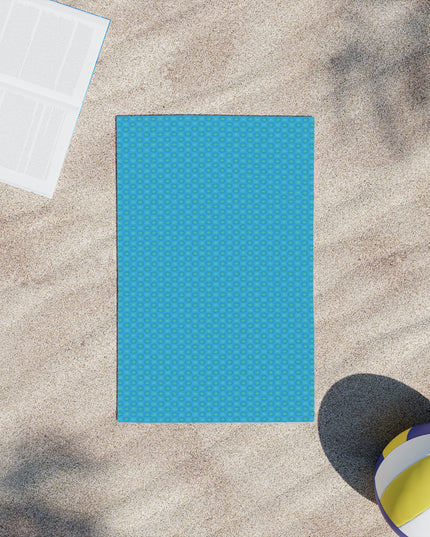 Blue Green Star-crossed Bodies Beach Towel, 18" x 27"