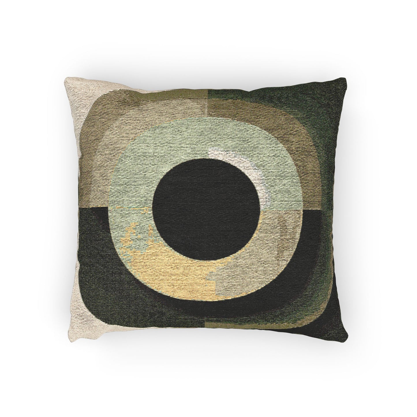 Lemongrass Eyepiece Woven Pillow, 17" x 18"