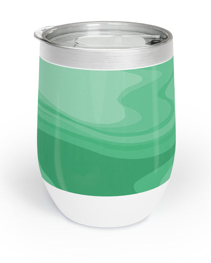 Mint Green Wavey 12 oz Chill Wine Tumbler