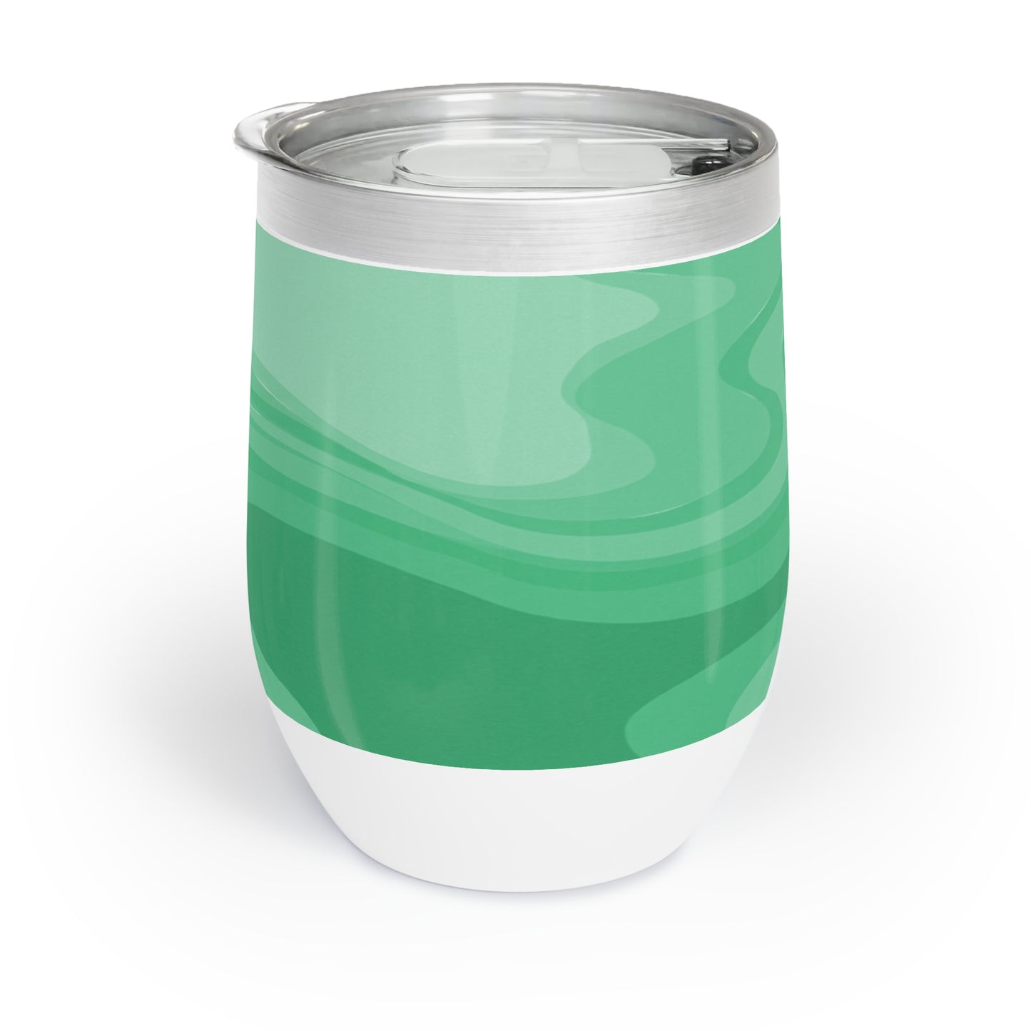 Mint Green Wavey 12 oz Chill Wine Tumbler