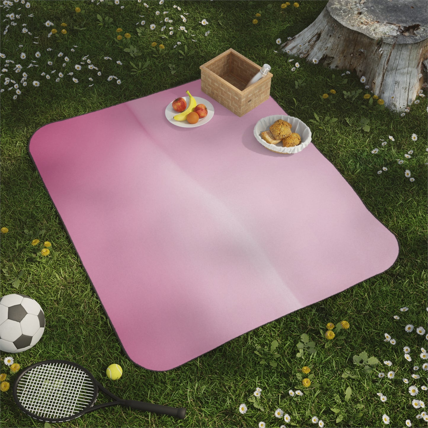 Rose Red Fade 61" × 51" Picnic Blanket