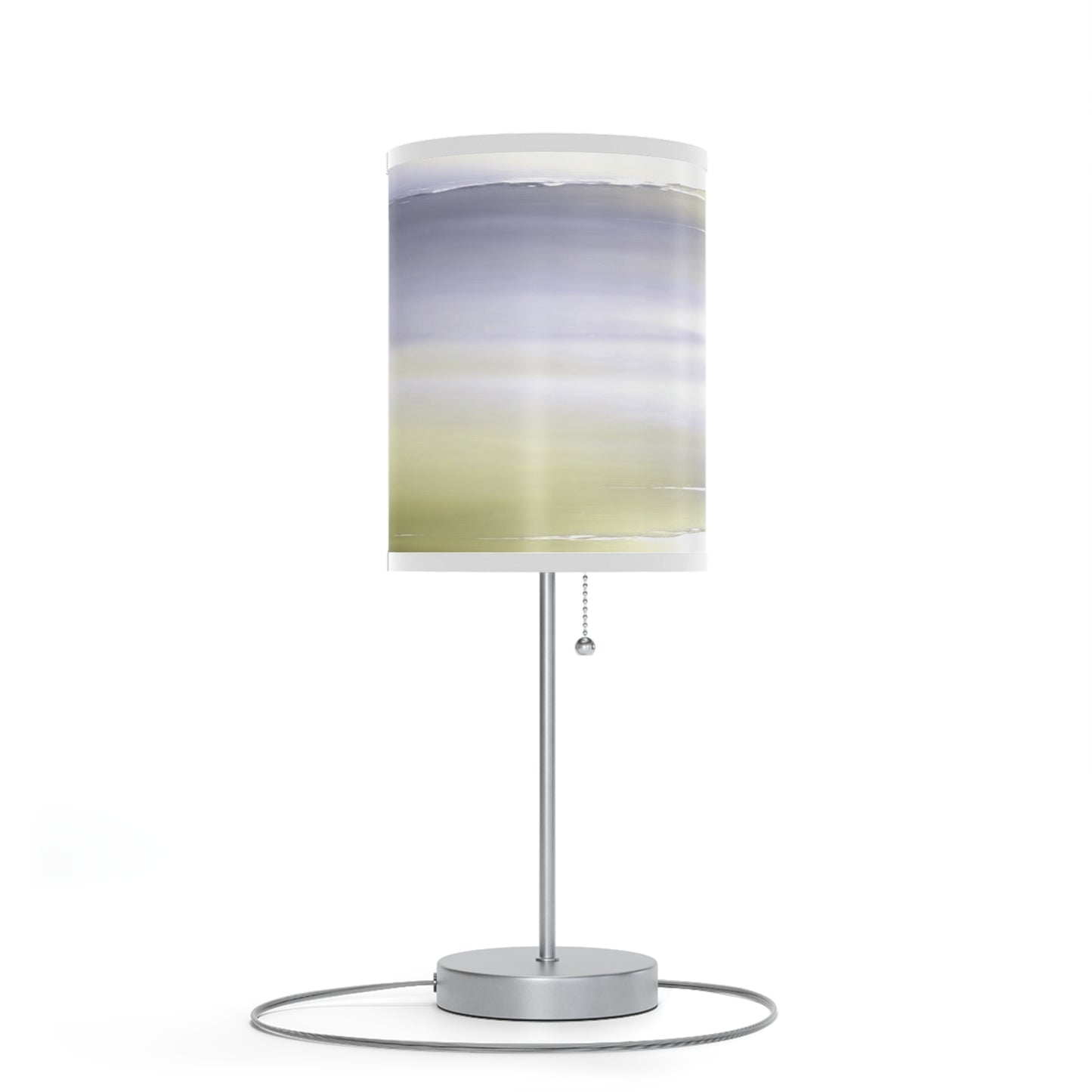 Lavender Sea Golden Fog Table Lamp on a White or Silver Stand, US|CA plug