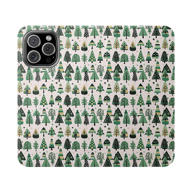Mini Vintage Green Trees Flip Cases, Iphone 16 Pro Max