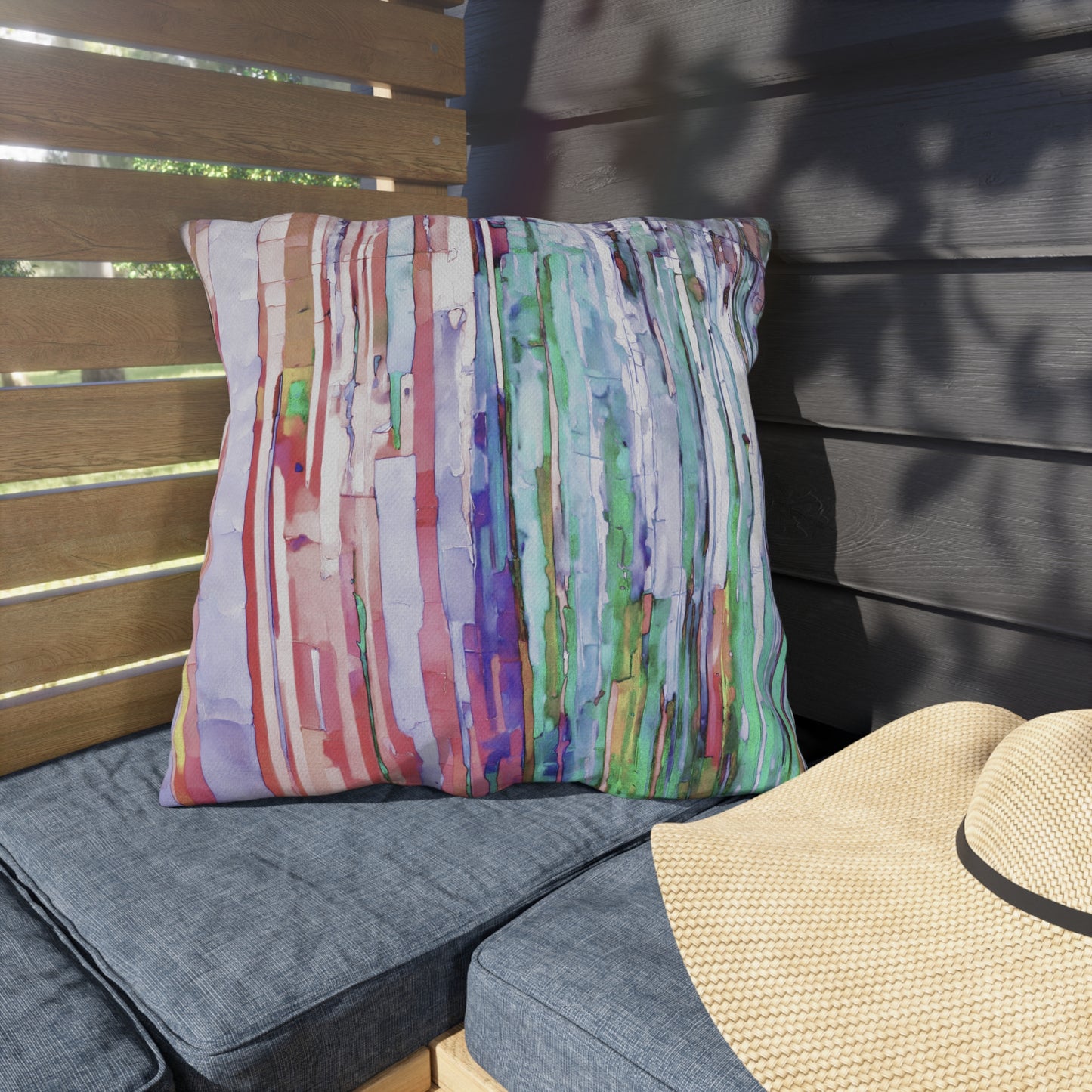 Striped Pastels 20" x 20" Outdoor Pillow