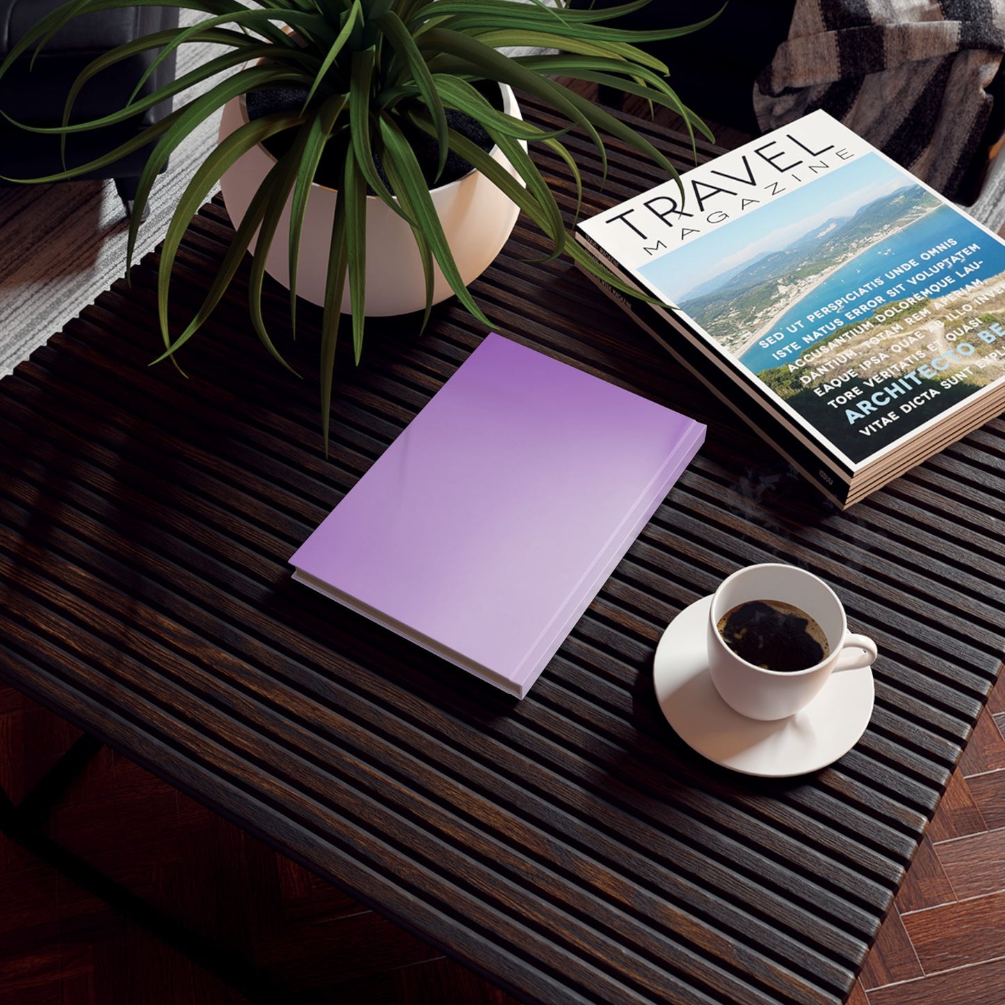 Soft Lavender Fade 5.2" x 7.4" Hard Backed Journal with 128 blank pages