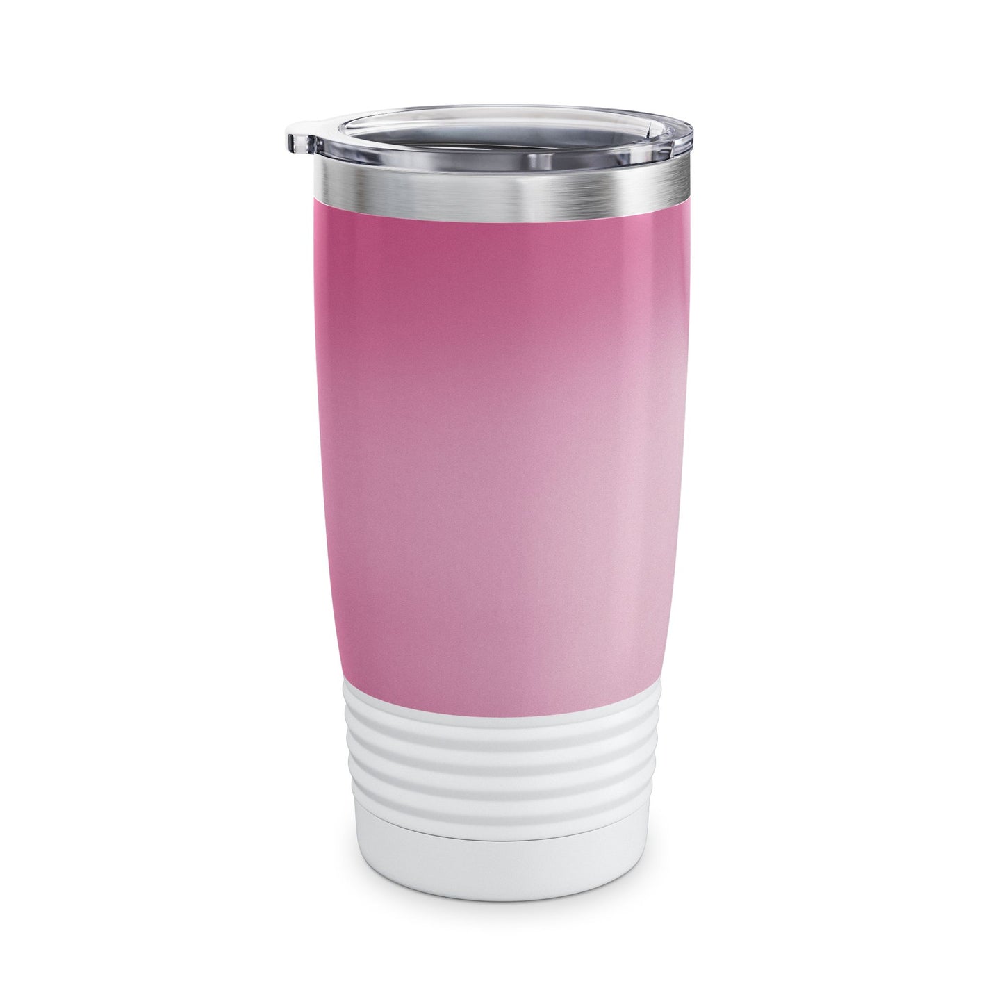 Pink Blush Fade Ringneck Tumbler, 20oz in white, steel and black