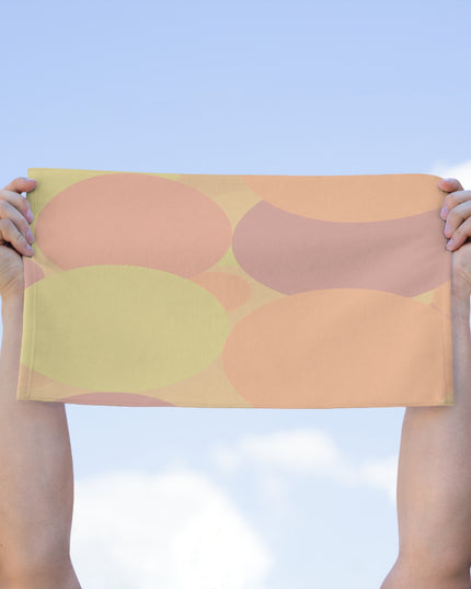 Pastel Hot Peach Patches Rally Towel, 11" x 18"
