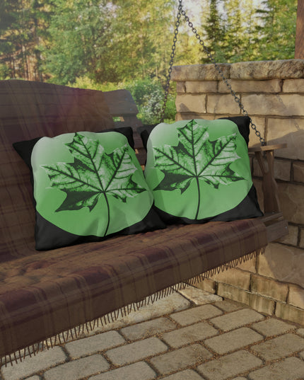Mint Green Maple Leaf 20" x 20" Outdoor Pillow