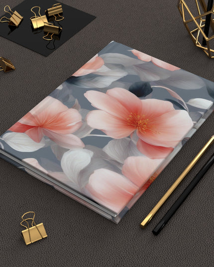 Red Blossom Floral Bunch Hardcover Journal Matte with 150 lined pages, 5.75" x 8"