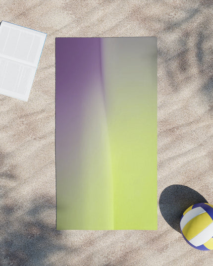Purple Golden Fade Beach Towel, 24" x 44"