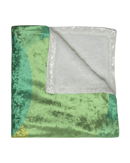 Pastel Green Patches 50" x 60" Crushed Velvet Blanket