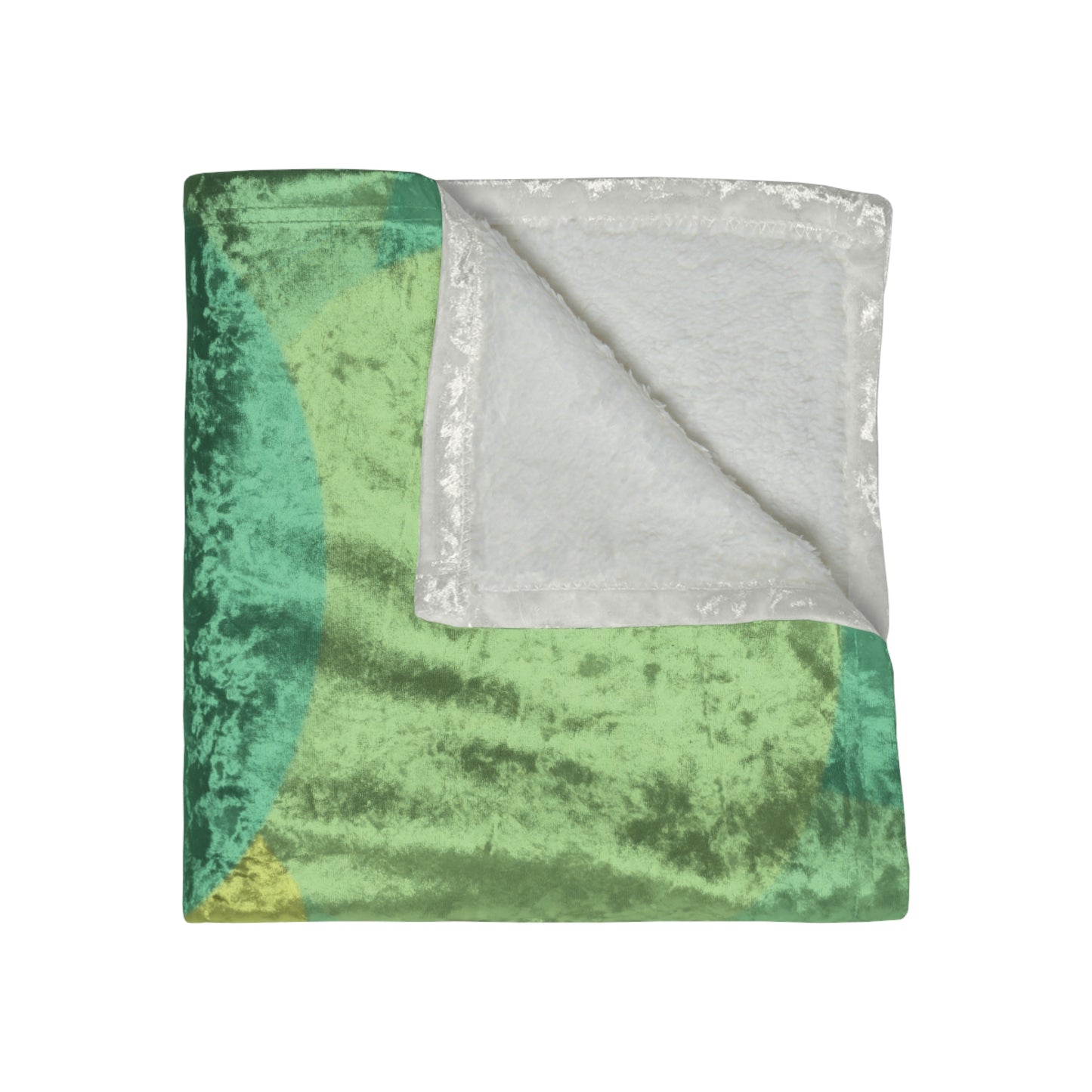 Pastel Green Patches 50" x 60" Crushed Velvet Blanket