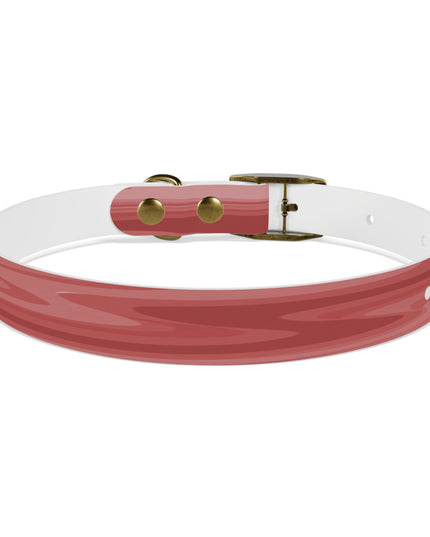 Power Red Wavey Small Dog Collar